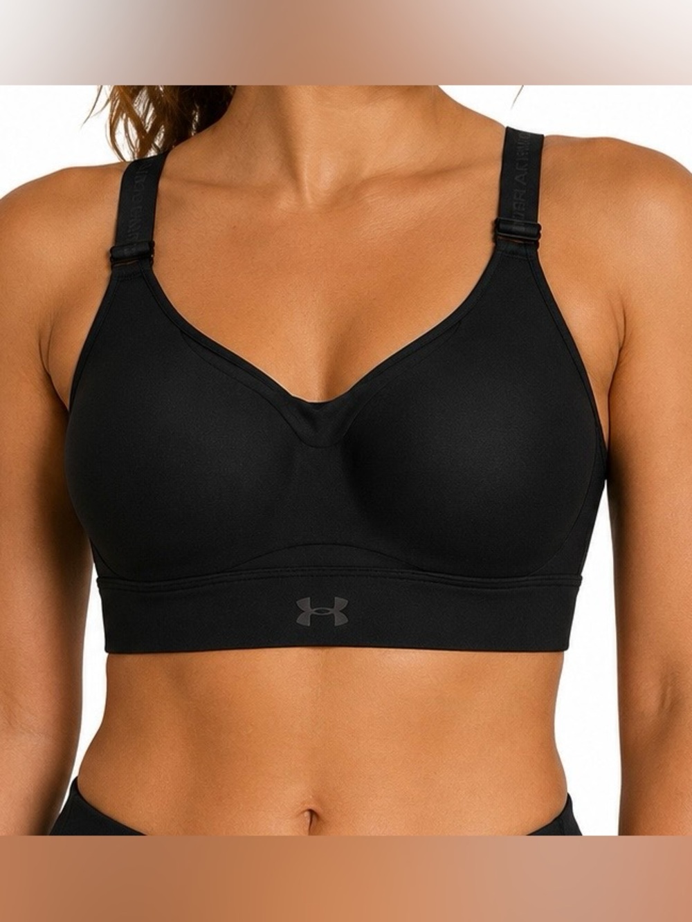 Under Armour Women’s High Support Sports Bra Black 38 A-C Large NWT Molded